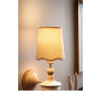 Valuelights Mabel Linen Mini 10Cm Scallop Edge With Trim Ceiling Light Lamp Shade In Natural Natural One Size