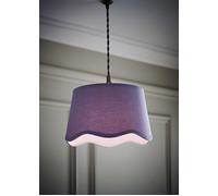 ValueLights | Mabel Small Lilac Scallop Edge Linen Lamp Shade and Bulb | Shades, Home Décor & Improvement Essential
