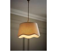ValueLights | Mabel Small Natural Scallop Edge Linen Lamp Shade and Bulb | Shades, Home Décor & Improvement Essential