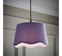 ValueLights | Mabel Small Lilac Scallop Edge Linen Lamp Shade and Bulb | Shades, Home Décor & Improvement Essential