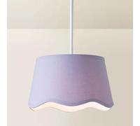 25cm Scalloped Bottom Linen Shade Light Lilac