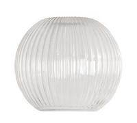 Valuelights Maddison Clear Ribbed Glass Globe Easy Fit Lamp Shade (D)20Cm