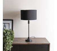 Maggie Black Candlestick Table Lamp with Black and Gold Inner Lamp Shade ValueLights Black One Size
