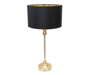 ValueLights | Maggie Gold Metal Candlestick Table Lamp with Black & Gold Inner Shade | Table Lamps, Home Décor & Improvement Essential