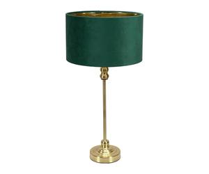 ValueLights | Maggie Gold Metal Candlestick Table Lamp with Green Velvet & Gold Inner Shade & Warm White Bulb | Table Lamps, Home Décor & Improvement Essential