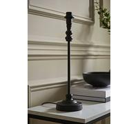 Valuelights Maggie Metal Candlestick Slim Table Lamp Base In Black Black