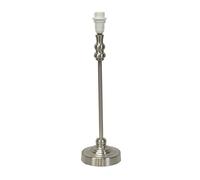 Valuelights Maggie Metal Candlestick Slim Table Lamp Base In Silver Silver