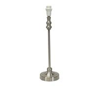 ValueLights Maggie Metal Candlestick Slim Table Lamp Base in Silver ValueLights Silver