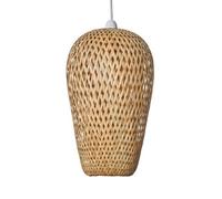 Valuelights Malay Modern Easy Fit Natural Bamboo Lattice Design Oblong Ceiling Pendant Light Shade