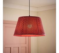 Valuelights Malina Double Pink Pleated Tapered Easy Fit Lamp Shade In Dark Pink Dark Pink