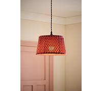 Valuelights Malina Double Pink Pleated Tapered Easy Fit Lamp Shade In Dark Pink Dark Pink