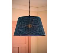 ValueLights Malina Double Teal Pleated Tapered Easy Fit Lamp Shade with Bulb | Size: Large ValueLights Teal Large