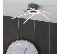 ValueLights Marais Chrome Flush 3 LED Ceiling Fitting - Size: 13.5 x 35.5 x 44cm - Silver - Wilko
