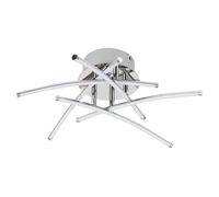 ValueLights Marais Chrome Flush 3 LED Ceiling Fitting - Size: 13.5 x 35.5 x 44cm - Silver - Wilko