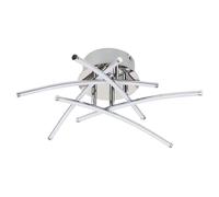 MiniSun | Modern Chrome 25W Integrated LED 5 Way Cross Over Design Ceiling Light Fitting | Pendant Lights, Home Décor & Improvement Essential | 3000K Warm White