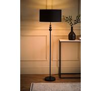 Marissa Black and Gold Shade with Black Stacked Ball Floor Lamp with LED Bulb ValueLights Black One Size