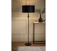 ValueLights | Marissa Black Floor Lamp with Black Velvet & Gold Inner Shade | Floor Lamps, Home Décor & Improvement Essential