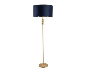 ValueLights | Marissa Brushed Gold Floor Lamp with Navy Velvet & Gold Inner Shade & Warm White Bulb | Floor Lamps, Home Décor & Improvement Essential