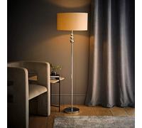 Valuelights Marissa Chrome Stacked Ball Floor Lamp With Cream Shade - Led Bulb Included