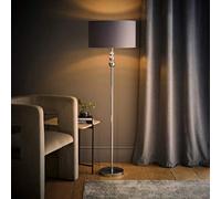 Valuelights Marissa Chrome Stacked Ball Floor Lamp With Grey/chrome Shade - Led Bulb Included