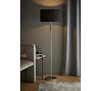 ValueLights | Silver Chrome Stacked Ball Single Stem Standing Floor Lamp with Black Drum Shade | Floor Lamps & Torchieres, Home Décor & Improvement Essential