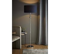 ValueLights | Silver Chrome Stacked Ball Single Stem Standing Floor Lamp with Navy Blue Drum Shade | Floor Lamps & Torchieres, Home Décor & Improvement Essential