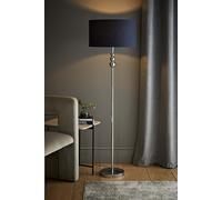 ValueLights | Silver Chrome Stacked Ball Single Stem Standing Floor Lamp with Navy Blue Drum Shade | Floor Lamps & Torchieres, Home Décor & Improvement Essential