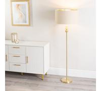 ValueLights | Gold Stacked Ball Single Stem Standing Floor Lamp with Beige/Gold Shade | Floor Lamps & Torchieres, Home Décor & Improvement Essential