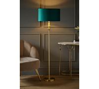 ValueLights | Marissa Brushed Gold Floor Lamp with Green Velvet & Gold Inner Shade | Floor Lamps, Home Décor & Improvement Essential