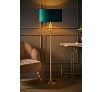 Marissa Gold Stacked Ball Floor Lamp with Velvet with Gold Inner Shade & Bulb ValueLights Bottle Green One Size