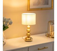 Valuelights Marissa Pair Of Stacked Ball Table Lamp Lights In Gold Gold