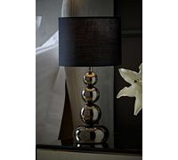 Marissa Black Chrome Table Lamp Black Shade