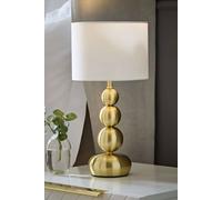 ValueLights | Gold Stacked Ball Bedside Light Table Lamp with Drum Shade | Table Lamps, Home Décor & Improvement Essential