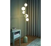 Valuelights Marlow Opaque Glass Globe 5 Way Floor Lamp In Green Green