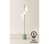 Valuelights Marlow Opaque Glass Globe 5 Way Floor Lamp With Led Bulbs In Green Green