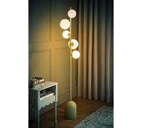Marlow Opaque Glass Globe 5 Way Floor Lamp with LED Bulbs ValueLights Green One Size