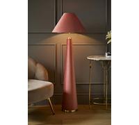 Valuelights Martha Conical Pink Velvet Midi Floor Lamp