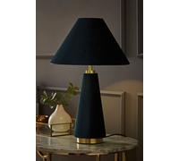 Valuelights Martha Conical Teal Velvet Table Lamp