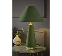 Valuelights Martha Green Conical Lamp Shade Velvet Full Fabric Table Lamp