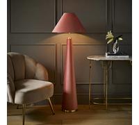 Valuelights Martha Conical Pink Velvet Midi Floor Lamp