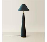 ValueLights | Martha Conical Teal Velvet Midi Floor Lamp | Floor Lamps & Home Improvements Essential