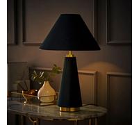 ValueLights Martha Table Lamp with Conical Lamp Shade & Bulb in Dark Green ValueLights Dark Green