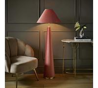ValueLights Martha Velvet Statement Floor Lamp - Pink