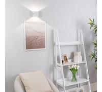 Valuelights Marx White Set Of 2 Rechargeable Easy Fit Wall Light Fittings White