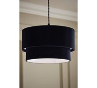 Valuelights Mason Ruched Crinkle Blue Fabric Two Tier Ceiling Floor Table Lamp Shade (D)31Cm