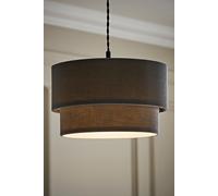 Mason Ruched Crinkle Fabric Two Tier Ceiling Floor Table Lamp Shade ValueLights Dark Grey One Size