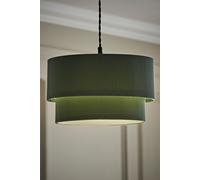 Valuelights Mason Ruched Crinkle Green Fabric Two Tier Ceiling Floor Table Lamp Shade (D)31Cm