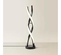 ValueLights | Matt Black Double Twist Table Lamp Integrated LED Touch Button Lighting | Table Lamps, Home Décor & Improvement Essential