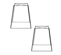 ValueLights | Matt Black Metal and Clear Glass Lantern Easy Fit Ceiling Light Shade | Lamp Shades, Home Décor & Improvement Essential | Pair of 2 | 180mm Shade Width