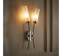 Valuelights Maya 2 Way Curved Brushed Chrome Wall Light Fitting For Living Room Lounge Hallway